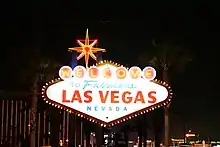 Étoile du panneau « Welcome to Fabulous Las Vegas », réalisé en 1959 (inscrit au Registre national des lieux historiques en 2009).