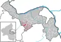 Localisation de Welgesheim dans la Verbandsgemeide et dans l'arrondissement