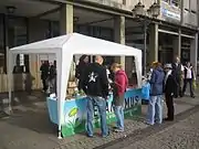 Stand lors de la journée mondiale du véganisme