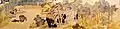 Wen Zhengming. Vue du jardin de l’Est. 1530. Rouleau portatif, encre et couleurs sur soie, 30,2 x 126 cm. Musée du Palais