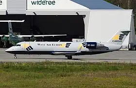 L'avion impliqué dans l'accident, à l'aéroport de Tromsø le 7 Juillet 2014.