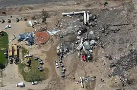 Photo aérienne prise quelques jours après l'explosion