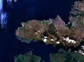 Image satellite d'Ardnamurchan.