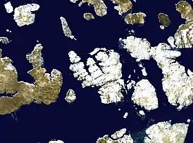 Vue satellite de l'île Bathurst.