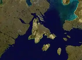 Photo-montage satellite de l'île Southampton
