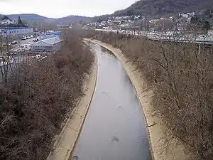 Berges totalement artificialisées, ne permettent pas d'échanges transversaux avec l'environnement.