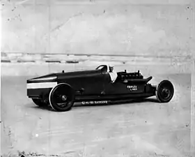 La White Triplex lors du record du monde du 23 avril 1928 à Daytona Beach;