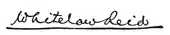 signature de Whitelaw Reid