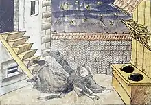 Le moine Bastian Hegner tombe et meurt à Rapperswil le 12 novembre 1561