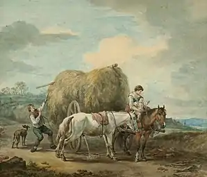 La charrette à foin1788, aquarelle