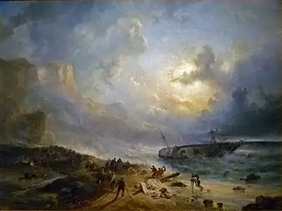 Naufrage au large d'une côte rocheuse(vers 1837)Rijksmuseum Amsterdam