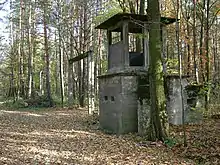Judenlager Blechhammer. Entrée du camp des femmes