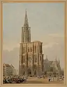 Charles Wild, La Cathédrale de Strasbourg (1830), estampe en couleur.