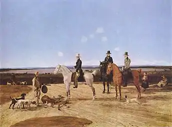 Chasseurs à cheval dans la campagne bavaroise, 1822