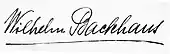 signature de Wilhelm Backhaus