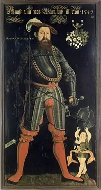 Wilhelm Frölich, 1549, unique portrait en pied d'Asper.