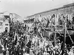 Le cortège de l'empereur Guillaume II route de Jaffa.