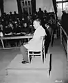 Wilhelm Wagner durant sa déposition lors du procès principal de Dachau le 30 novembre 1945