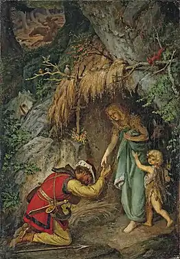 Geneviève de Brabant, peinture de Wilhelm Walther (de)