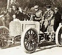 Wilhelm Werner, vainqueur de Nice-Salon-Nice en 1901 sur Mercedes 35 hp (1re victoire non française en France).