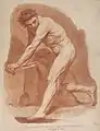 Étude d'homme nu au genou fléchi, d'après Charles André van Loo, 1770;