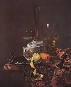 Willem Kalf (1622-1693), Nature morte avec une terrine chinoise.