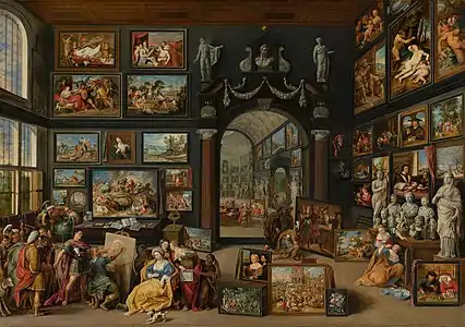 La Galerie de Cornelis van der Geest, par Haecht, montre cette peinture sur le mur de droite.