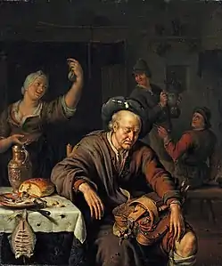 Joueur de Vielle endormi (1690),Collection privée Bijl-Van Urk 2015.