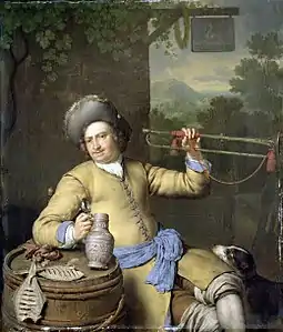 Trompette devant une auberge (1708),Musée De Lakenhal, Leyde.