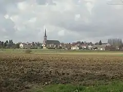 Vue de Willems et de son église.