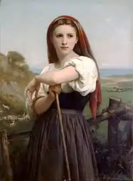 Jeune bergère, XIXe siècle, William Bouguereau.