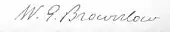 signature de William Gannaway Brownlow