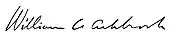 signature de William A. Ashbrook