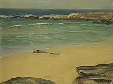 William Brymner, Near Beauport, St. Lawrence River (Près de Beauport, Fleuve St-Laurent), 1900. Huile sur panneau de toile.