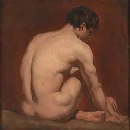 Homme, de dos. Vers 1840