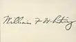 Signature de William F. Whiting