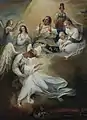 L'Apothéose de Louis XVI, (cette scène représente la mort de Louis XVI), par William Hamilton, fin du XVIIIe siècle.