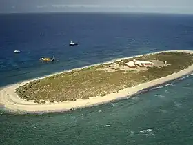 Vue aérienne de l'île Willis.