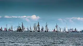 Vieux gréements et grands voiliers d'antan à Kiel 2009.