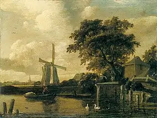 Moulin sur le bord de la rivière (1659-1660), Musée Bredius, La Haye