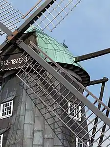 Calotte cuivrée. Windmühle Menke, Südlohn, Allemagne