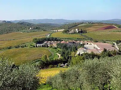 Exploitation viticole à Gaiole in Chianti
