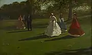 Croquet Players (Joueurs de croquet), par Winslow Homer, 1865.