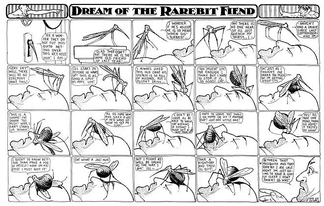 Comic strip de vingt cases de "Dream of the Rarebit Fiend"