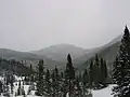 Les monts Chic-Chocs en hiver.