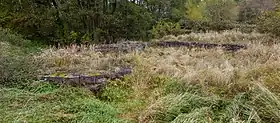 Château Saint-Rémy d'Altenstadtsite avec vestiges enfouis et fossé