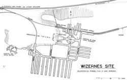 Plan du complexe de Wizernes en septembre 1944.