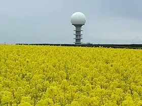 Station radar près du sommet.