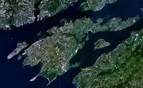 Vue satellite de l'île