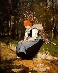 Femme charriant un fagot (1873)